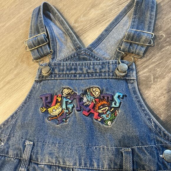 Vintage 1998 Nickelodeon Rugrats Denim Overall Dress Viacom Embroidered SZ 4 REA - Picture 4 of 16